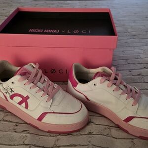 Nicki Minaj X Loci, Chun-Li Pink and White Sneakers